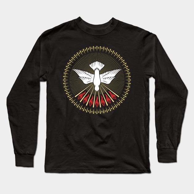 The image of a dove - a symbol of the Holy Spirit of God Long Sleeve T-Shirt by Reformer